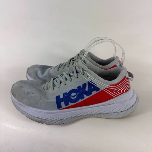 Hoka One One Carbon x Sneakers Women's 9 Gray Lace-Up Athletic Running Shoes - Picture 5 of 10